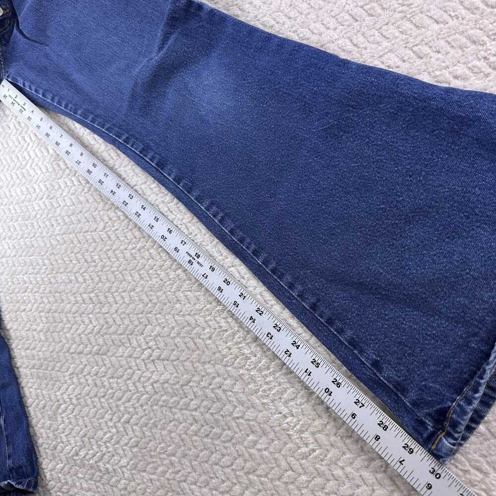 Vintage‎ 90s Paris Blues Women’s Mid Rise Flare Leg Jeans Size 7 Button Fly - Picture 15 of 16